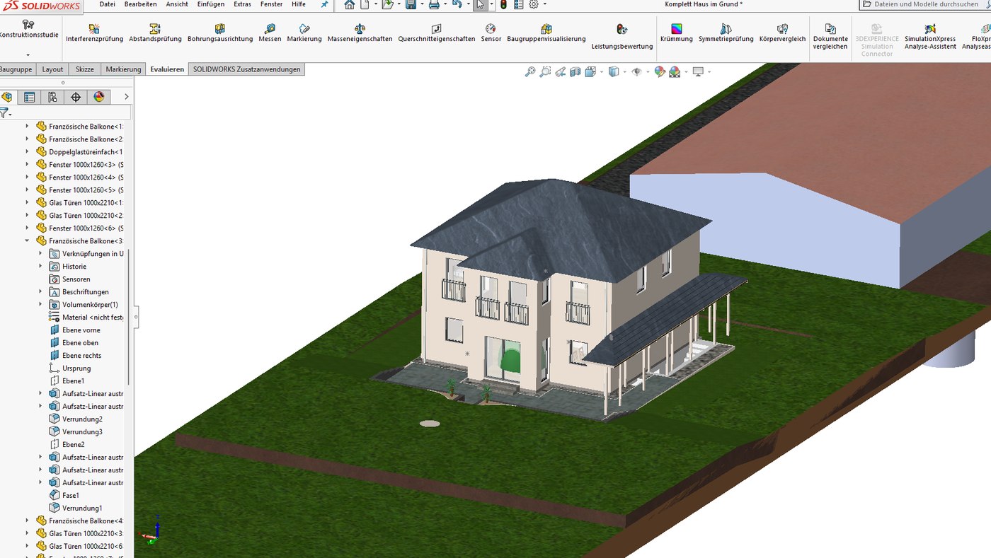 SolidWorks 3D-Konstruktion Wohnhaus